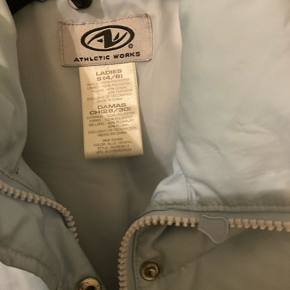 Lightweight light blue puffer vest small 4/6 ATHLETIC WORKS - Picture 3 of 8